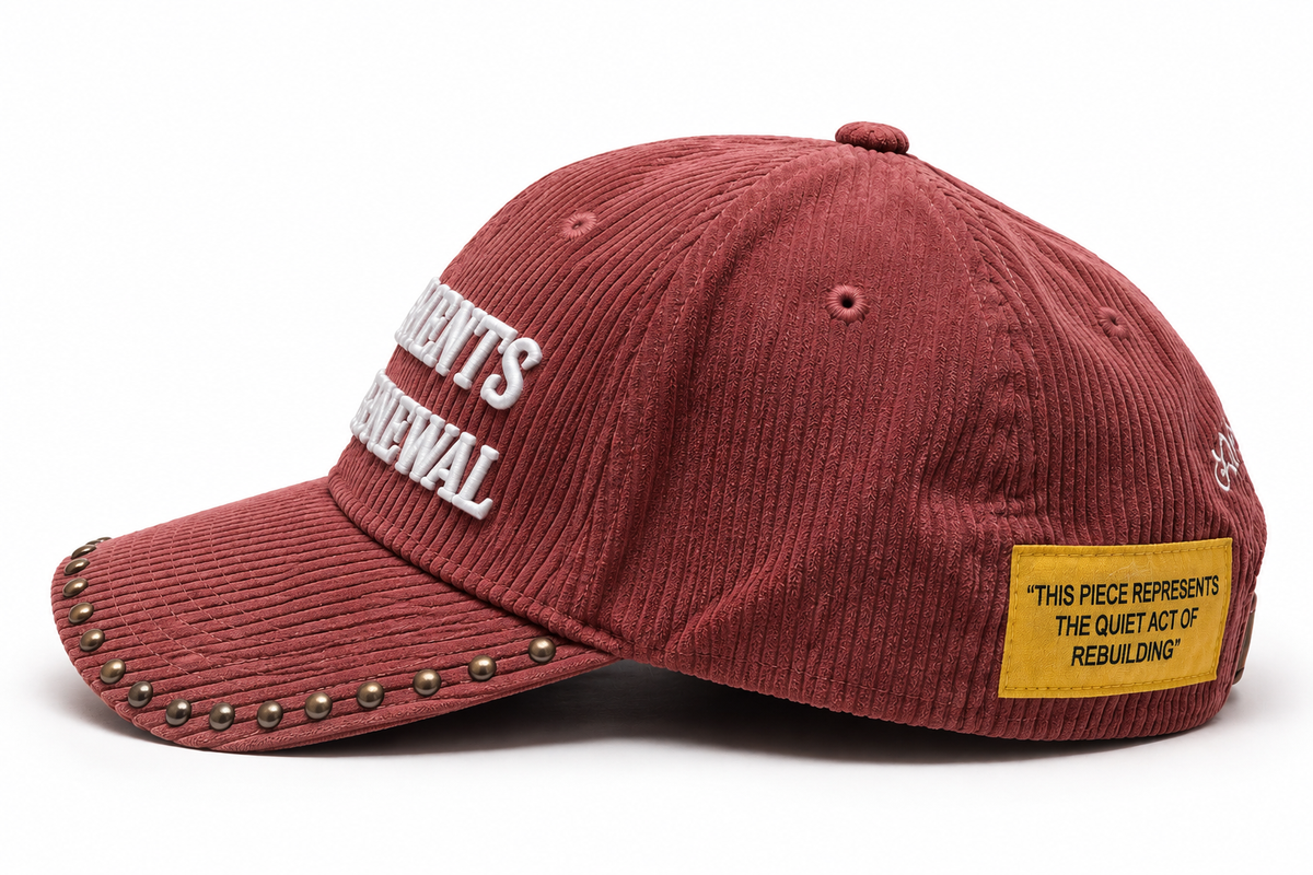 Rust corduroy cap
